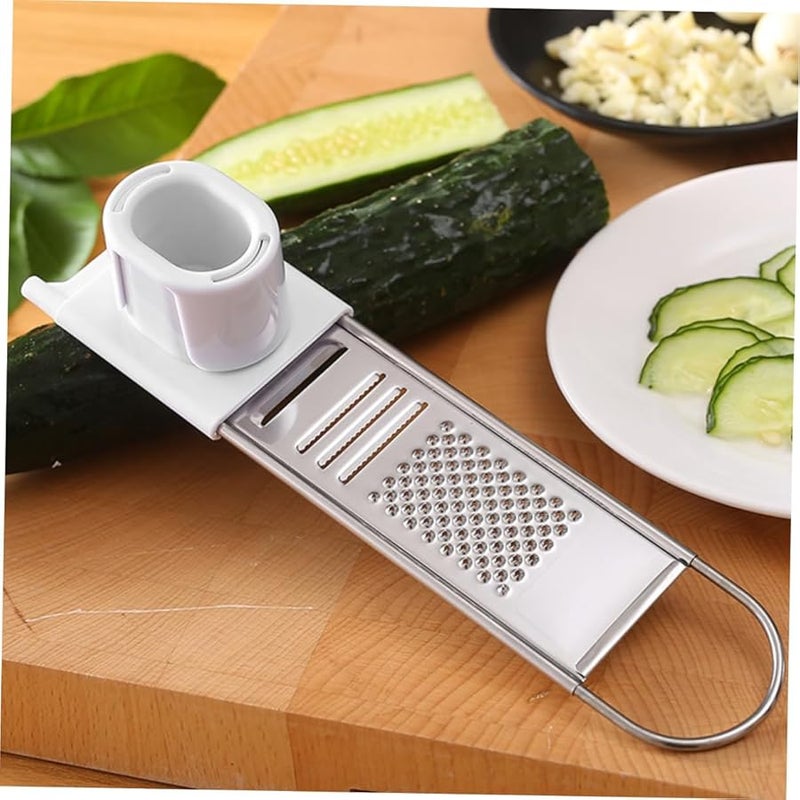 Mobestech Manual Garlic Grinder Stainless Steel Cheese Grater Vegetable Slicer - Image 5